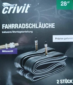 Crivit Fahrradschlauch 28 Blitzventil 2 Stück - Bild 1 von 2