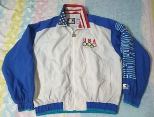 Vintage 90s Olympic Swimming Team USA Starter Jacket SizeL - Picture 1 of 13