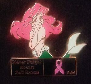 Disney Pin Ariel "The Little Mermaid" - Pink Breast Cancer - Vintage Disney Pin
