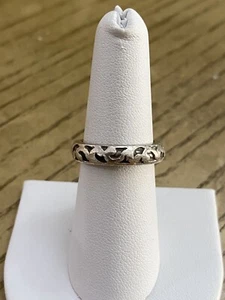 Lois Hill Sterling Silver 925 Signed Art-Nouveau Scroll Vintage Band Ring SZ 7 - Picture 1 of 3