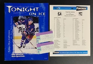 12/31/97 TAMPA BAY LIGHTNING NHL PROGRAM & TICKETS vs NEW YORK RANGERS - Picture 1 of 9