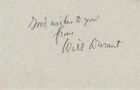 Will Durant- Signed Vintage Page (Historian/Philosopher)
