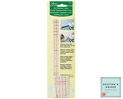 Clover Hot Hemmer, Mark, Fold And Iron, Quilting Ruler • 20.97€