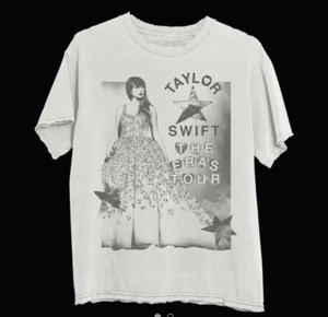 Taylor Swift The Eras Tour T Shirt XXL Ivory Oversized Double Sided Official NEW - Picture 1 of 9
