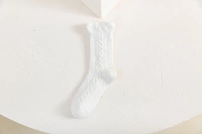 5 pares de calcetines medianos transpirables cómodos de algodón liso para dama Foto 1 de 4