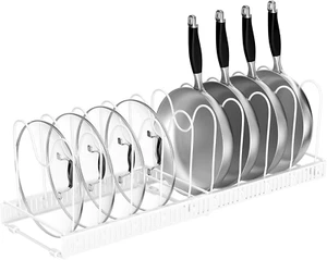 Topfdeckelhalter, Topfdeckel Aufbewahrung mit 10 Verstellbaren Fächern, Küche Pf - Bild 1 von 7
