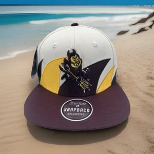 ASU Sun Devils Hat Zephyr Z Hat Retro Sharktooth Performance Snapback Cap H88 - Picture 1 of 8