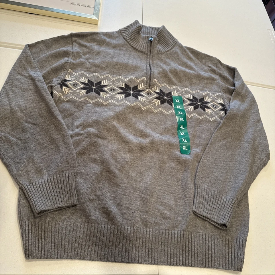Weatherproof Vintage Men's Pullover Sweater SIZE XL COLOR MEDIUM GRAY HEATHER