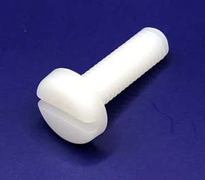 Fabory M6X20 Nylon Slotted Pan Head Screws DIN 85 Class 6.6. Pack of 100 - Picture 1 of 3