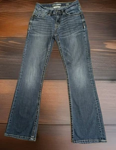 BKE Buckle Fulton Jeans Men's 29 R (Fits 27x30) Whiskering Thick Stitch Stretch - Picture 1 of 17
