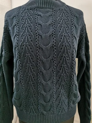 Lochmuster Grobstrick 100% Baumwolle Pullover  Pulli Gr. S 36 38 Neuwertig - Bild 1 von 4