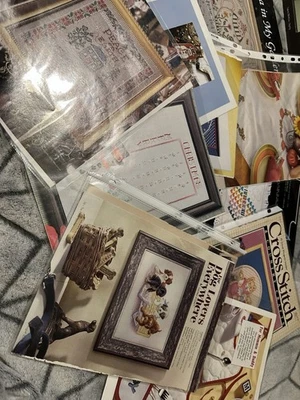 Lot Of Cross Stitch Patterns. Magazine And Book Pages. Preowned - Image 1 of 4