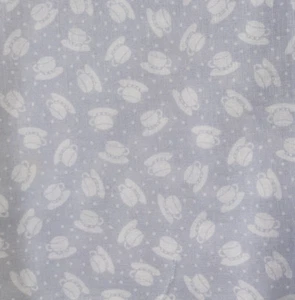 Raro platillo de taza de té azul blanco tela edredón Mary Engelbreit 2000 18 x 43 cuartos - Imagen 1 de 2