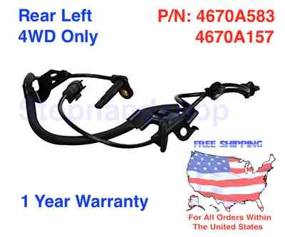 Nuevo sensor de velocidad de rueda ABS para 07-14 Mitsubishi 4x4 Outlander Lancer trasero izquierdo Foto 1 de 3