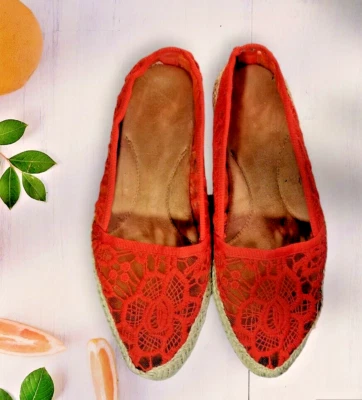 Women's Aerosoles Shoes Flat Cushioned Lace Mesh Design Red US Size 6.5 - Image 1 of 4