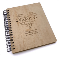 Personalised Large Engraved Wooden Family Photo Album Gift WPAL-2