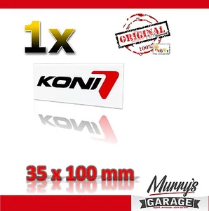 Koni Fahrwerk Aufkleber Sticker Decal Schriftzug Tuning Motorsport 3,5x10cm Weiß - Picture 1 of 2