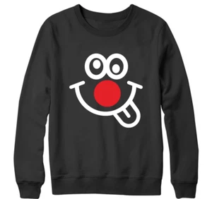 Smile Cartoon Red Nose Day Funny Sweatshirt for Boys Girls Kids Novelty Comic - Picture 1 of 16