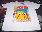 Adventure Time Mens Jake The Dog White Printed Short Sleeve T Shirt Size M New