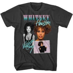 Whitney Houston Collage Of Photo's Men's T Shirt R & B Pop Music Merch - Picture 1 of 3