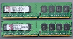 2GB 2x1GB2R8 PC2-5300 Kingston KPN424-ELG 555-12ED1 Desktop Ram Memory Kit DIMM - Picture 1 of 3