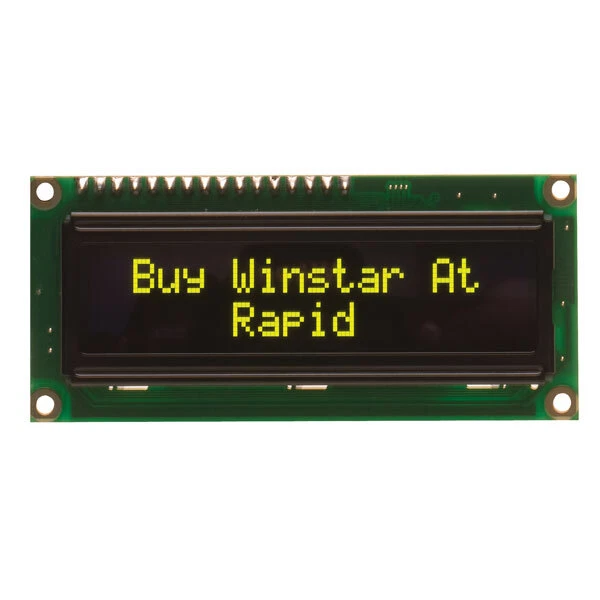 Winstar WEH001602ALPP5N00001 16x2 Oled Écran D'Affichage, Jaune 80x36x10mm - Photo 1/1
