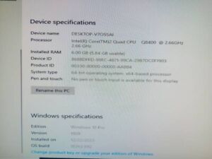 Dell Optiplex 780 desktop computer windows 10 Pro 6GB RAM 160GB HDD