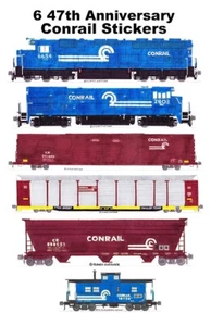 6 pegatinas individuales Conrail 47 aniversario Andy Fletcher - Imagen 1 de 1