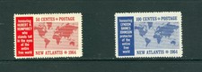 New Atlantis (cinderella, micronation, Hemingway) 2v Humphrey LBJ Johnson MNH