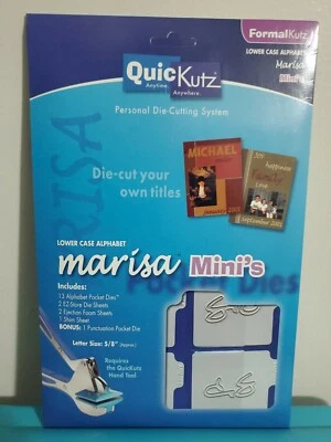 NEW QuicKutz MARISA 5/8" Lowercase Cursive Alphabet Cutting Die Set - Image 1 of 4