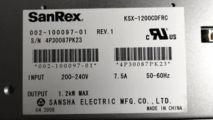 SanRex KSX-1200CDFRC Lamp Power Supply 002-100097-01 REV. 1 - Picture 1 of 14