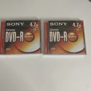 2x Sony DVD-R Blank 120 minutes 4.7 GB New & Sealed - Picture 1 of 2