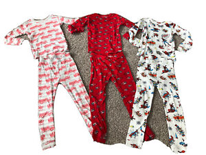 GUC lot of 6 Baby Gap toddler Boy pajama sets size 5 years Spider-Man Fire truck