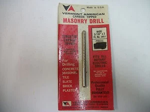 WOLFRAMCARBID BESTÜCKTER STEINBOHRER 3/16" x 3" Vermont American USA - Bild 1 von 2