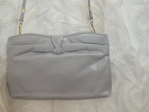 Vtg Gray Vintage 80's Clutch Crossbody Retro Goldberg Fabulous - Picture 1 of 4