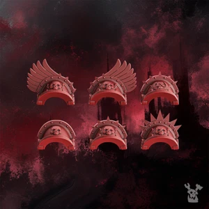 Crimson Wing Schulterpolster x10 - Grimdark - Blood Angel Proxy - Bild 1 von 2