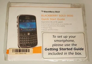 Blackberry Bold 9000 Quick Guide and  User Tools Software Windows PC CD-ROM Disc - Picture 1 of 3