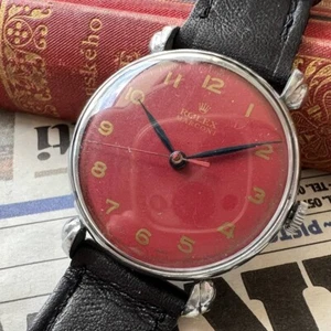 Rolex Marconi Red Dial Men's Wristwatch Vintage 1910s 32mm Manual Winding - Picture 1 of 9