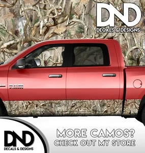 Kit de envoltura de calcomanía gráfica panel balancín camuflado buck camión 4 paneles mate - 17 pies - Imagen 1 de 2