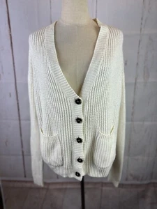 Cárdigan para mujer Forever 21 crema con botones talla S - Imagen 1 de 5