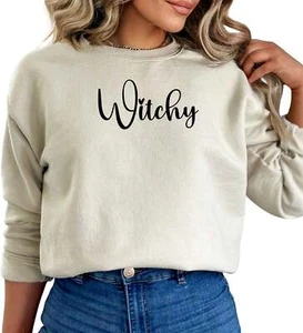 Women's Halloween Witchy Sweatshirt - Picture 1 of 16