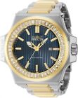 Invicta Men's Akula Bue Dial Crystal Accent 58mm Gold Steel Bracelet Watch 43384