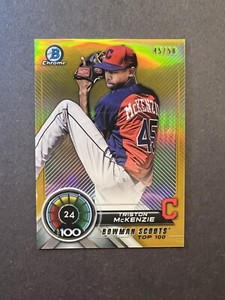 2018 Bowman Scouts Top 100 Gold Refractor TRISTON McKENZIE RC #'d 45/50 Jersey #