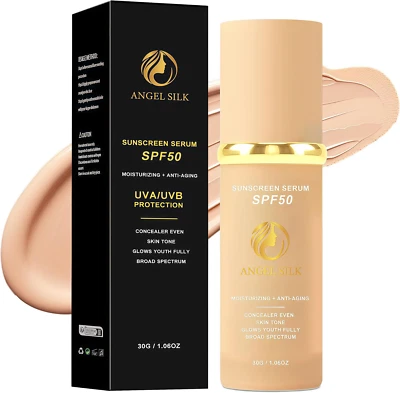 TMYIOYC ANGEL SILK Colour Changing Foundation, 4 in 1 Full Coverage Foundation for Matur