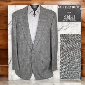 Geoffrey Beene Sport Coat Blazer Mens 42XL Gray Check Soft Wool USA - Picture 1 of 12