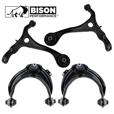 Kit de 4 brazos de control delanteros superiores e inferiores Bison Performance para Accord TSX Foto 1 de 4