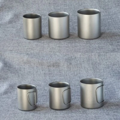 Taza de café de agua de titanio de doble pared con tapa para oficina en casa o exterior Foto 1 de 4