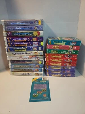 Disney Winnie the Pooh VHS Video Tape Lot Of  (21)  - Plus Flashcards Etc - Image 1 of 4
