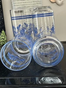 4 vasos de colección Pfaltzgraff ""Yorktown"" vasos de 5,5"" flores azules 14 oz - Imagen 1 de 7