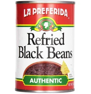 La Preferida Refried Black Beans Authentic - 16 Oz - Pack of 12 - Picture 1 of 2